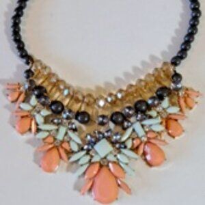 Rhinestone Glass Statement Necklace
